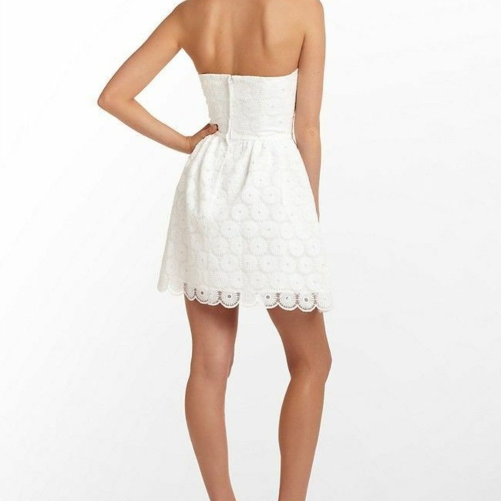 Lilly Pulitzer Payton White Pinwheel Dress- Size 8 - Picture 6 of 7